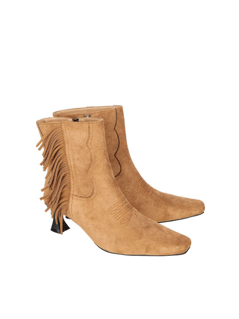 AR-3493 Suede Fringe Ankle Boots