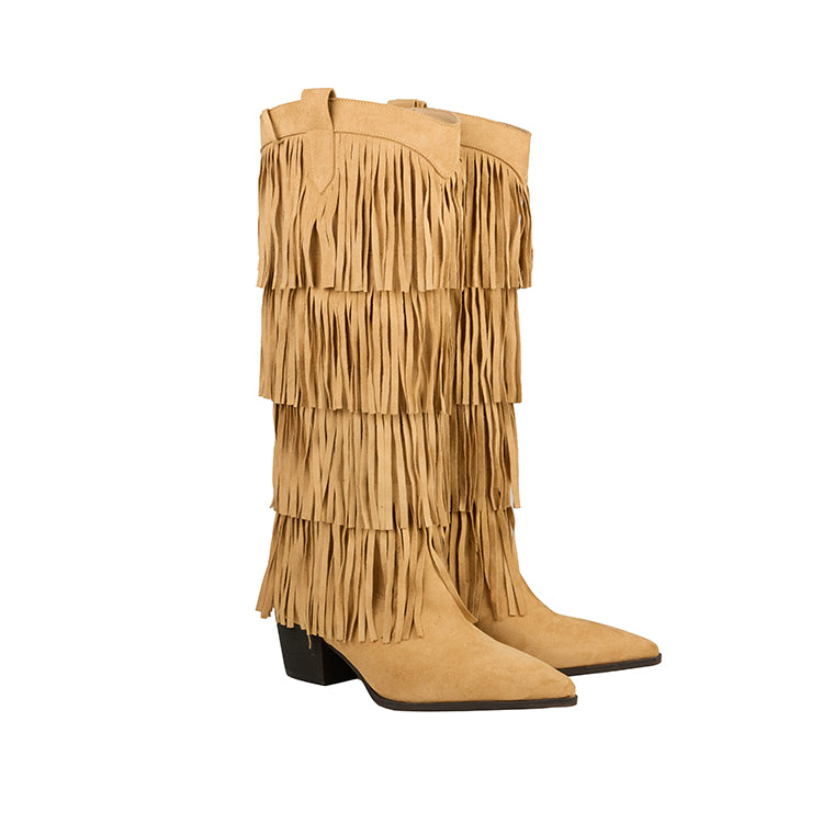 AR-3525 Suede Long Boots