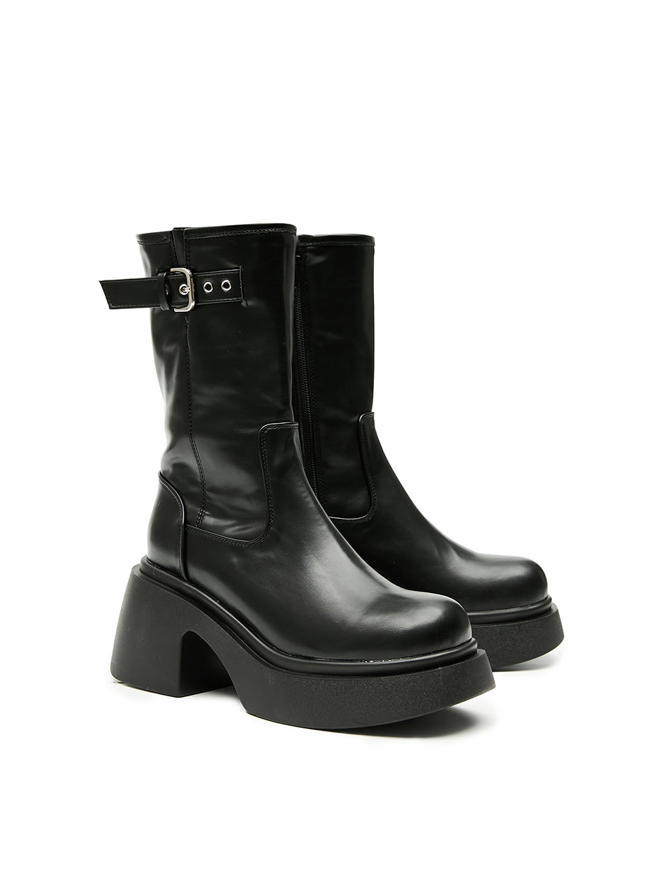 AR-3534 Buckle Platform Boots