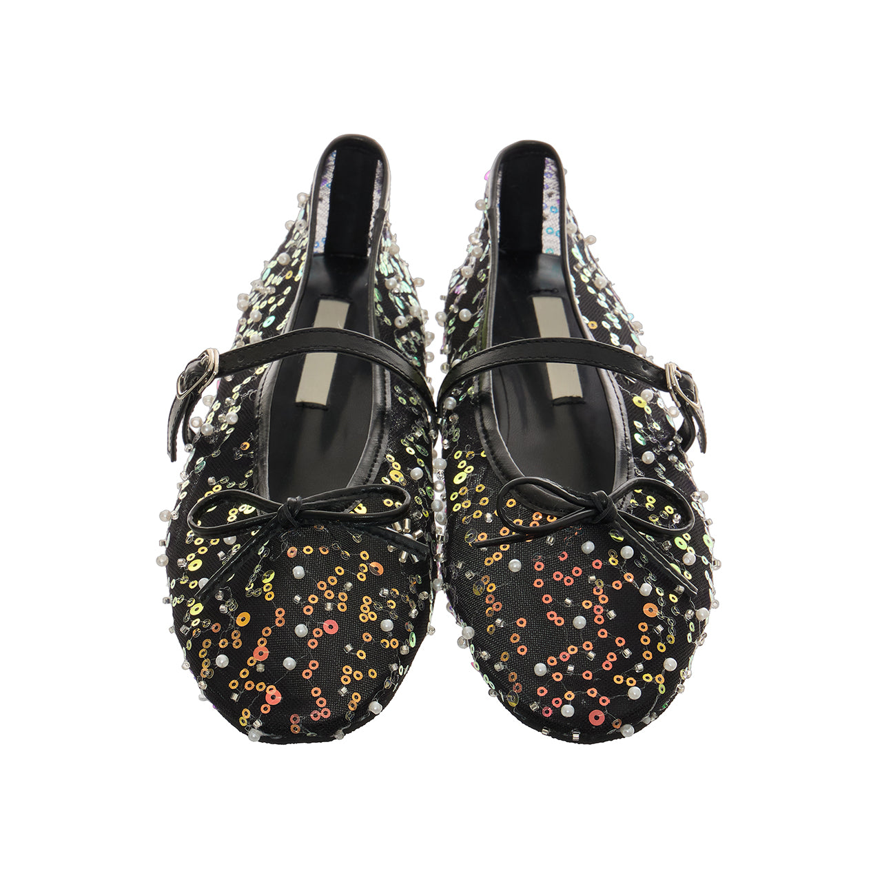AR-3588 Sequin Mary Jane Flat Shoes