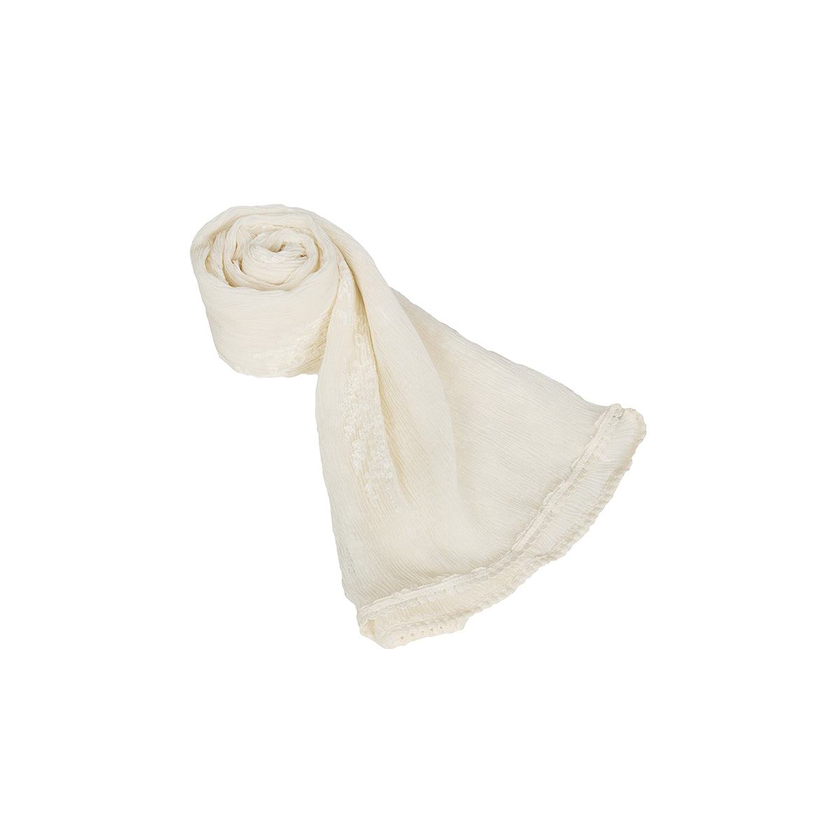 AS-1711 Pleated Embroidery Scarf