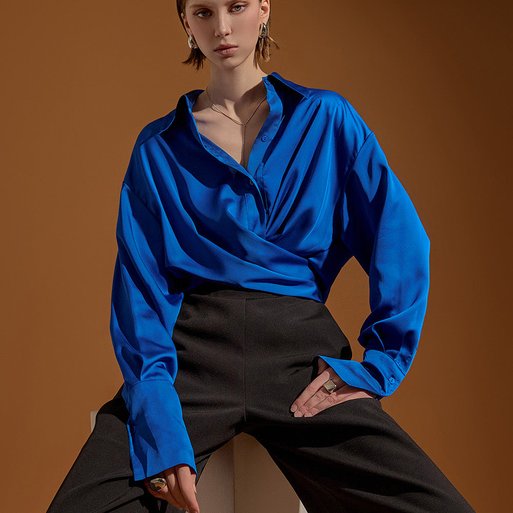 B2882 缎纹扭纹衬衫