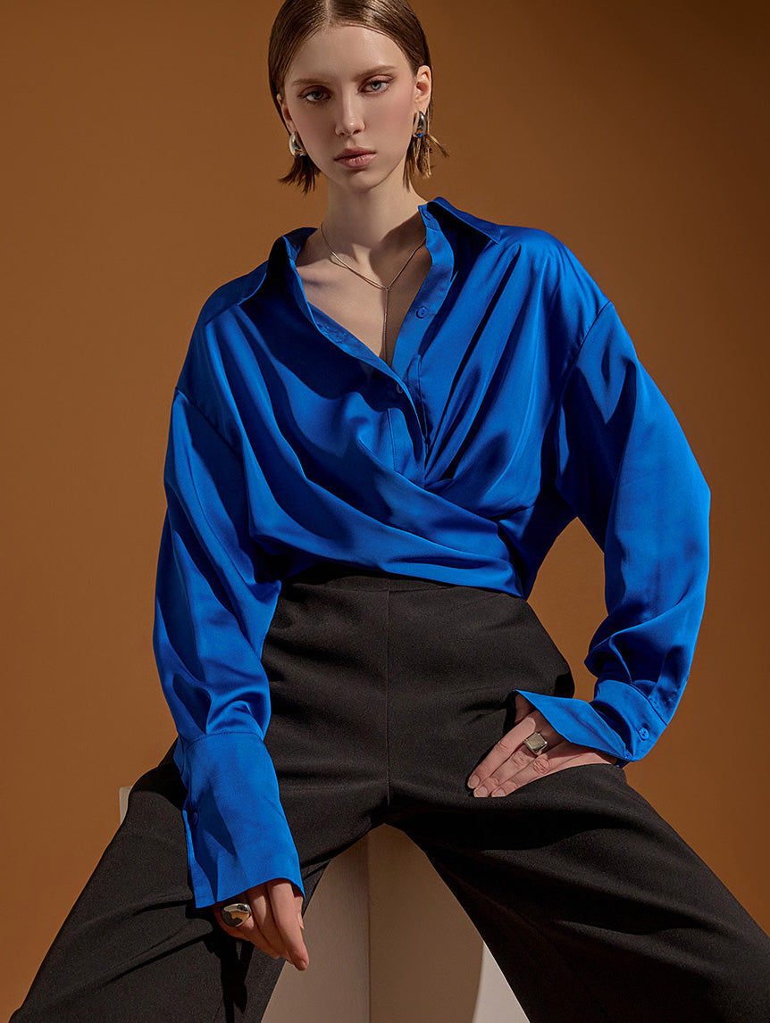 B2882 缎纹扭纹衬衫