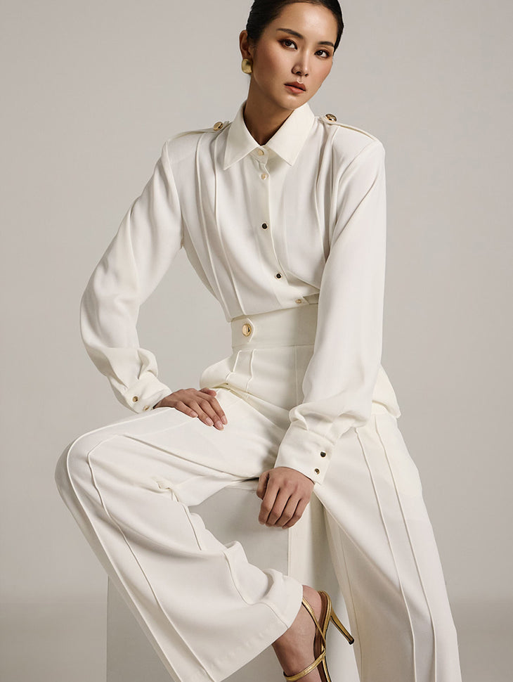 B3038 ボタンブラウス