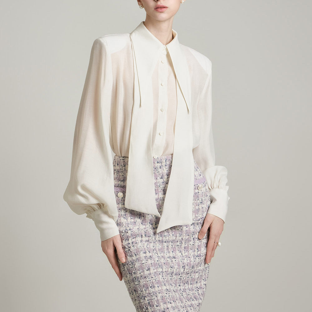 B3039 スカーフ付きブラウス