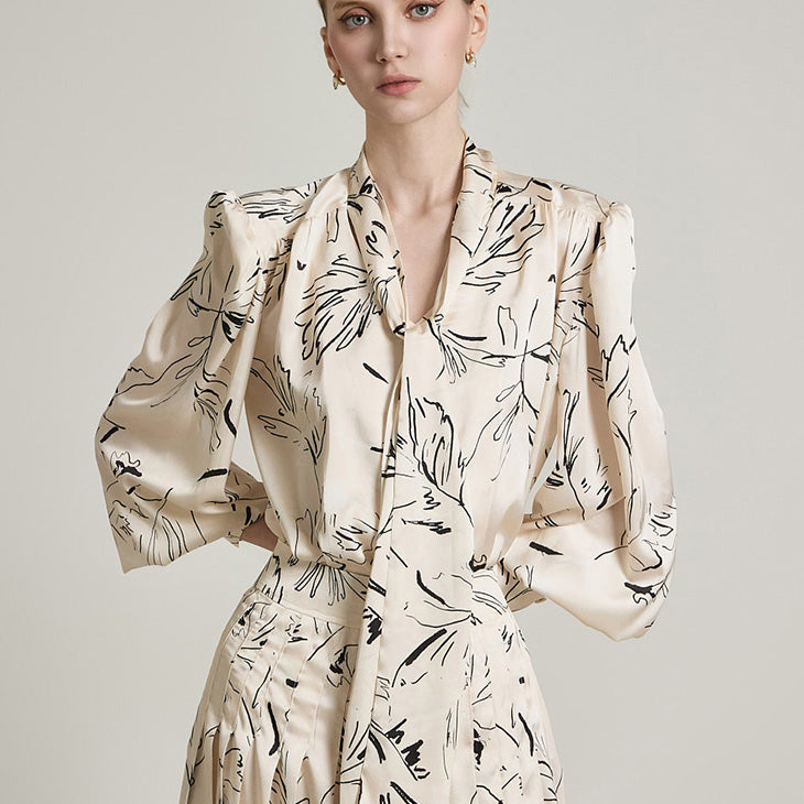 B3041 スカーフブラウス