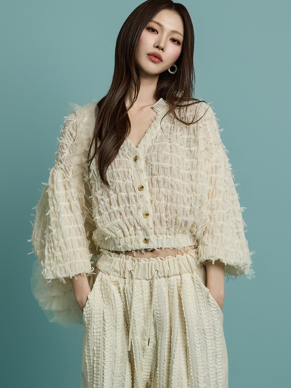 B3053 フリンジブラウス