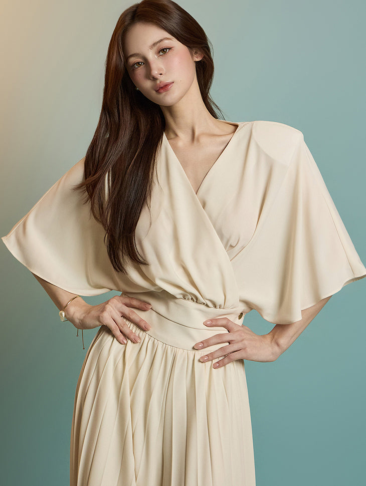 B3068 ラップシャーリングブラウス