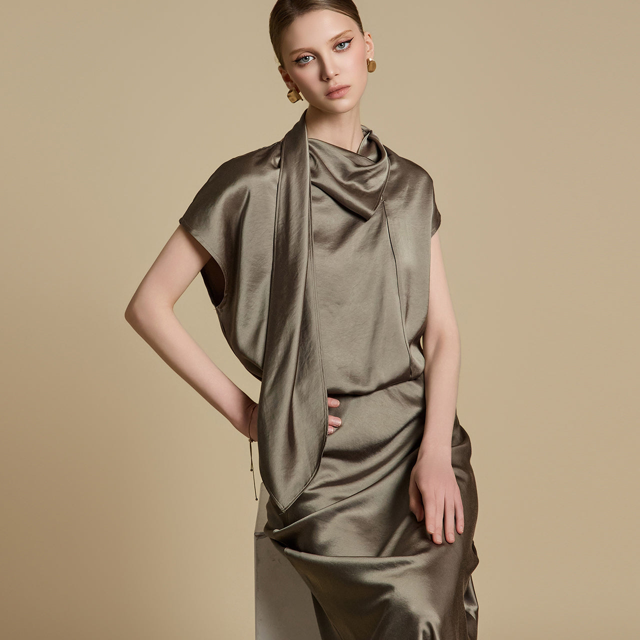 B3069 Satin Blouse