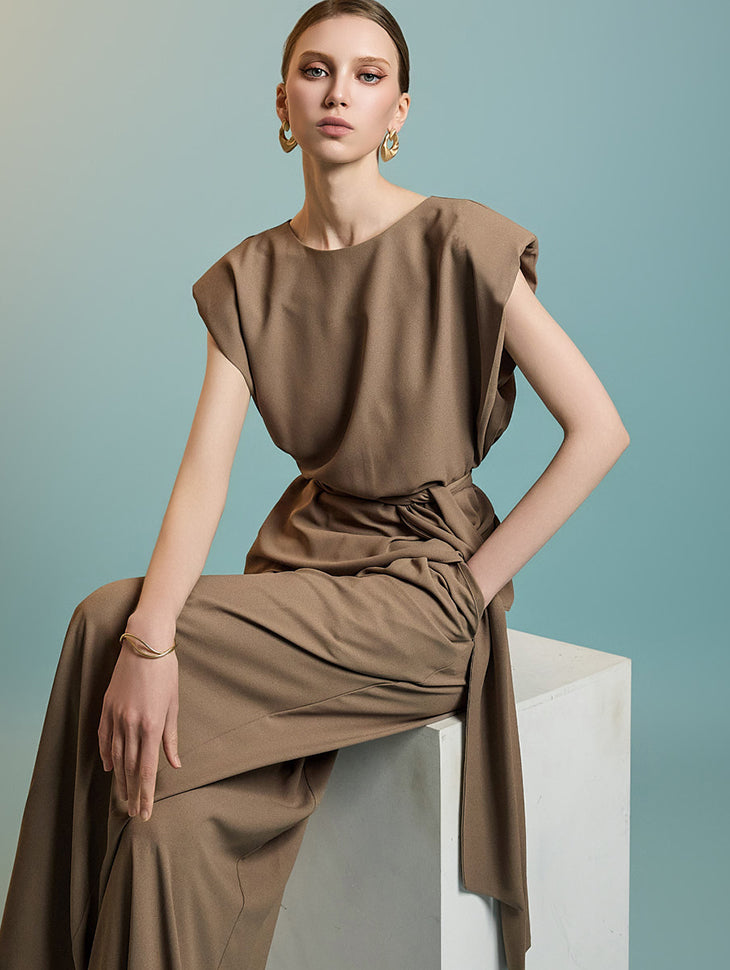 B3094 ストラップ付きノースリーブブラウス