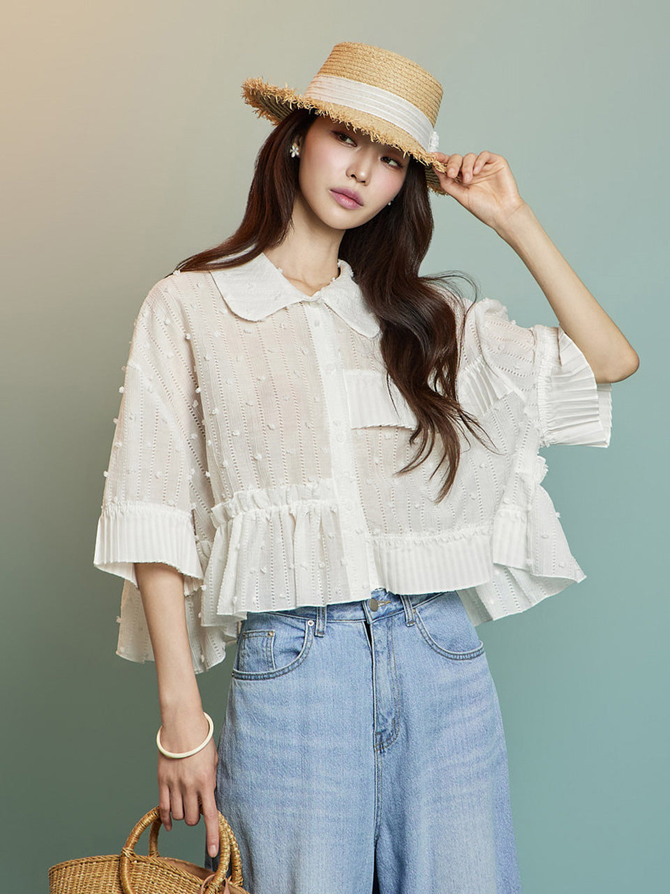 B3103 Frilled Blouse