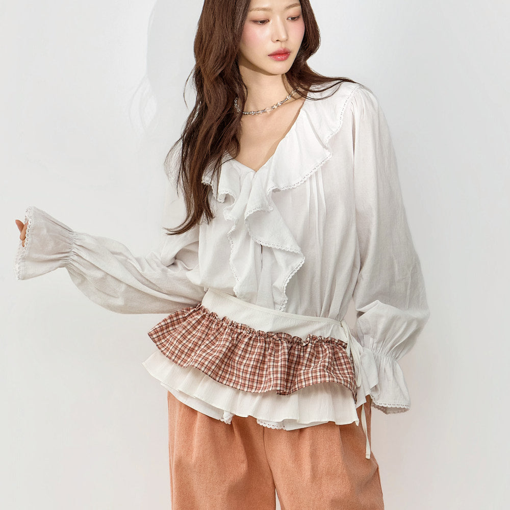 B3166 Frill Blouse
