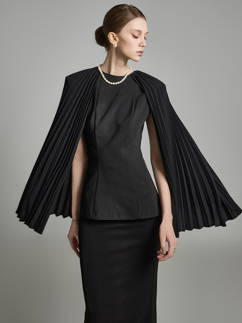 B9181 プリーツブラウス