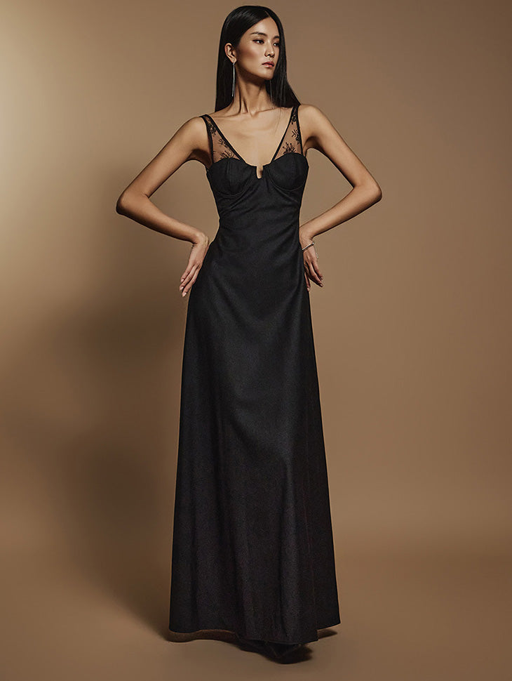 D5089 レースブラレットドレス