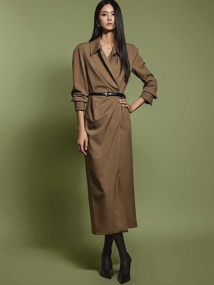 D5092 ベルト付きドレス