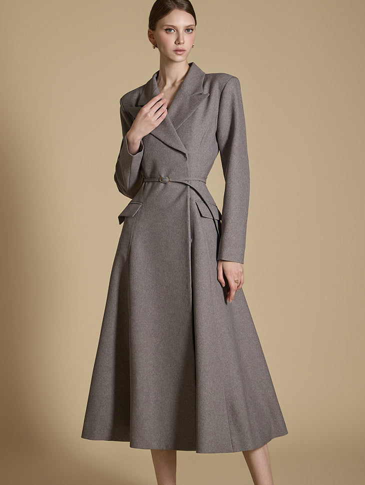 D5173 带腰带喇叭裙