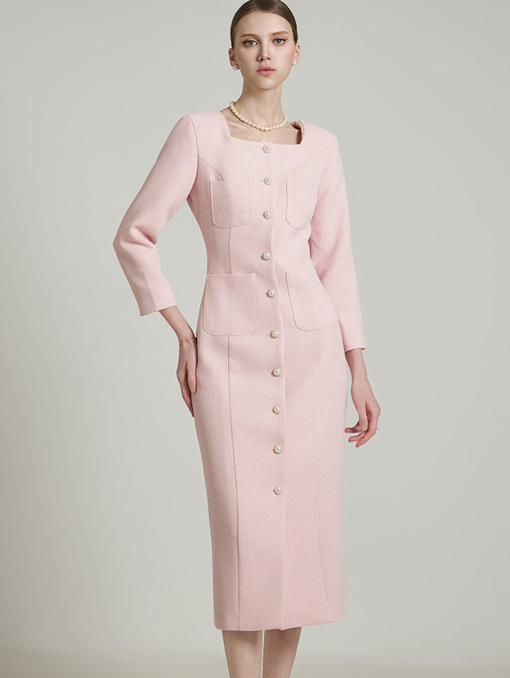 D5190 ツイードドレス