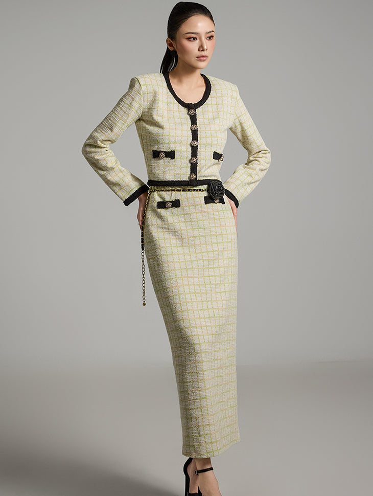 D5200 ツイードツーピースセット