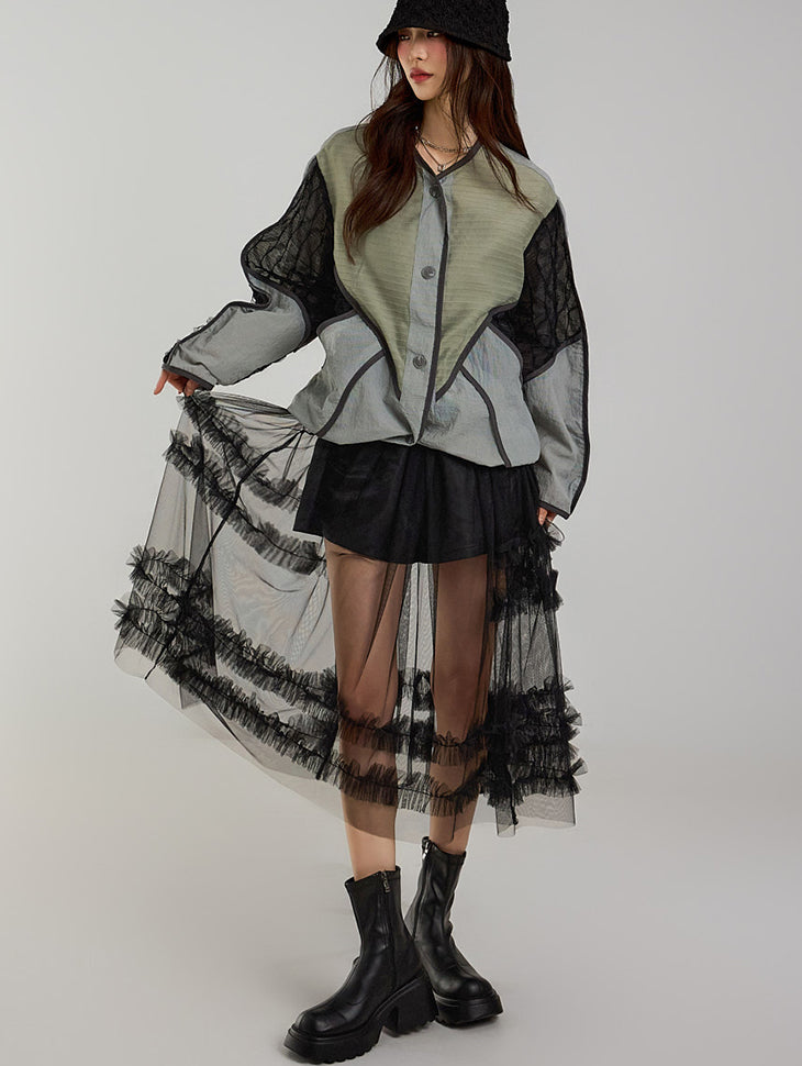 D5206 Frill Tiered Dress