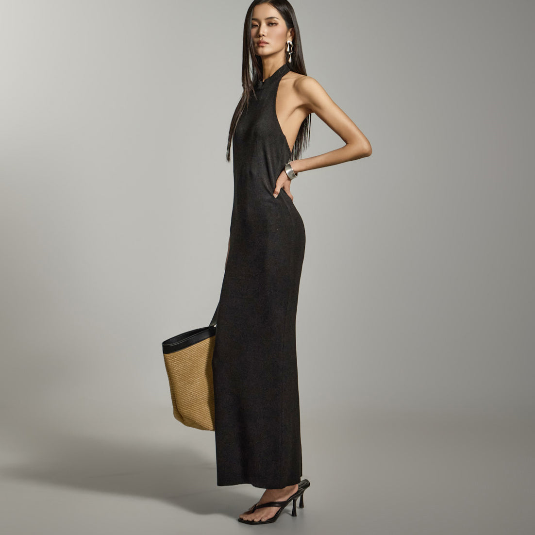 D5230 ホルターネックドレス