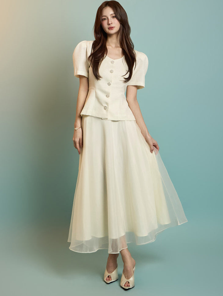 D5242 Tweed Two Piece Set