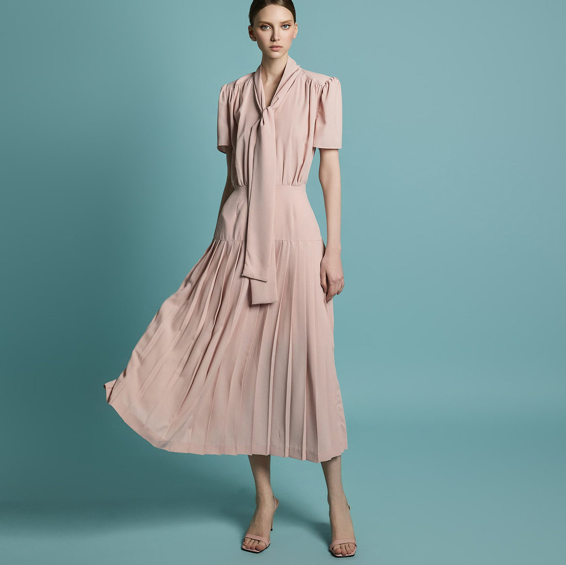 D5261 围巾连衣裙