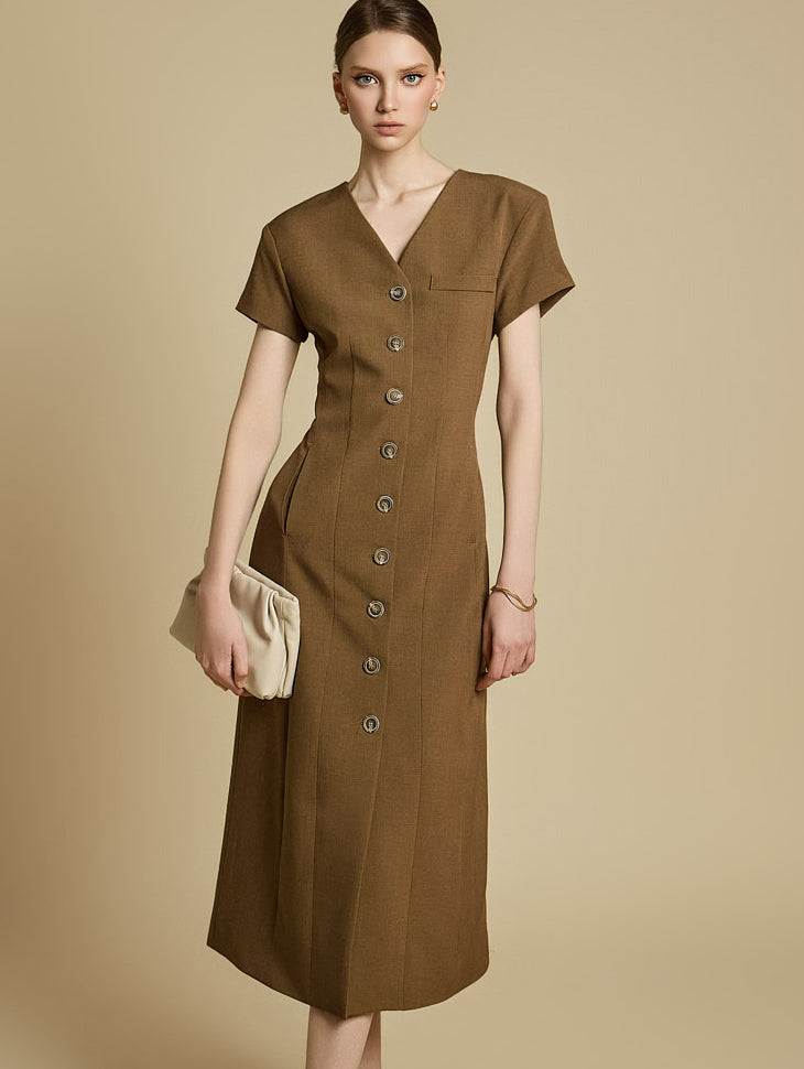 D5262 ピンタックドレス