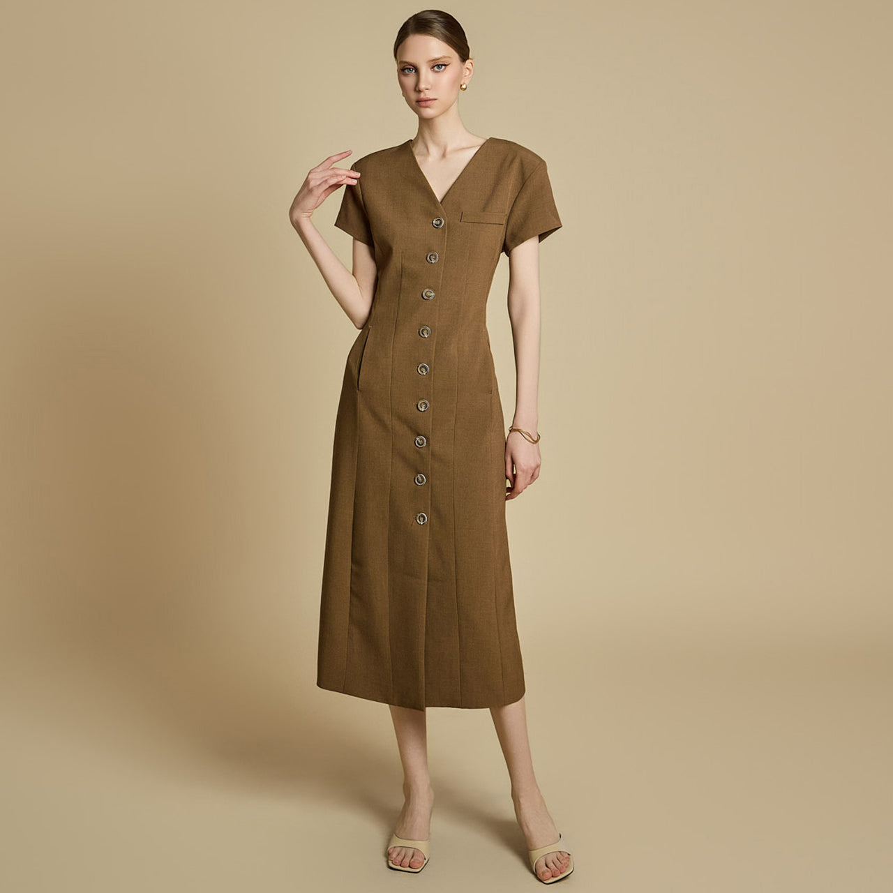 D5262 ピンタックドレス