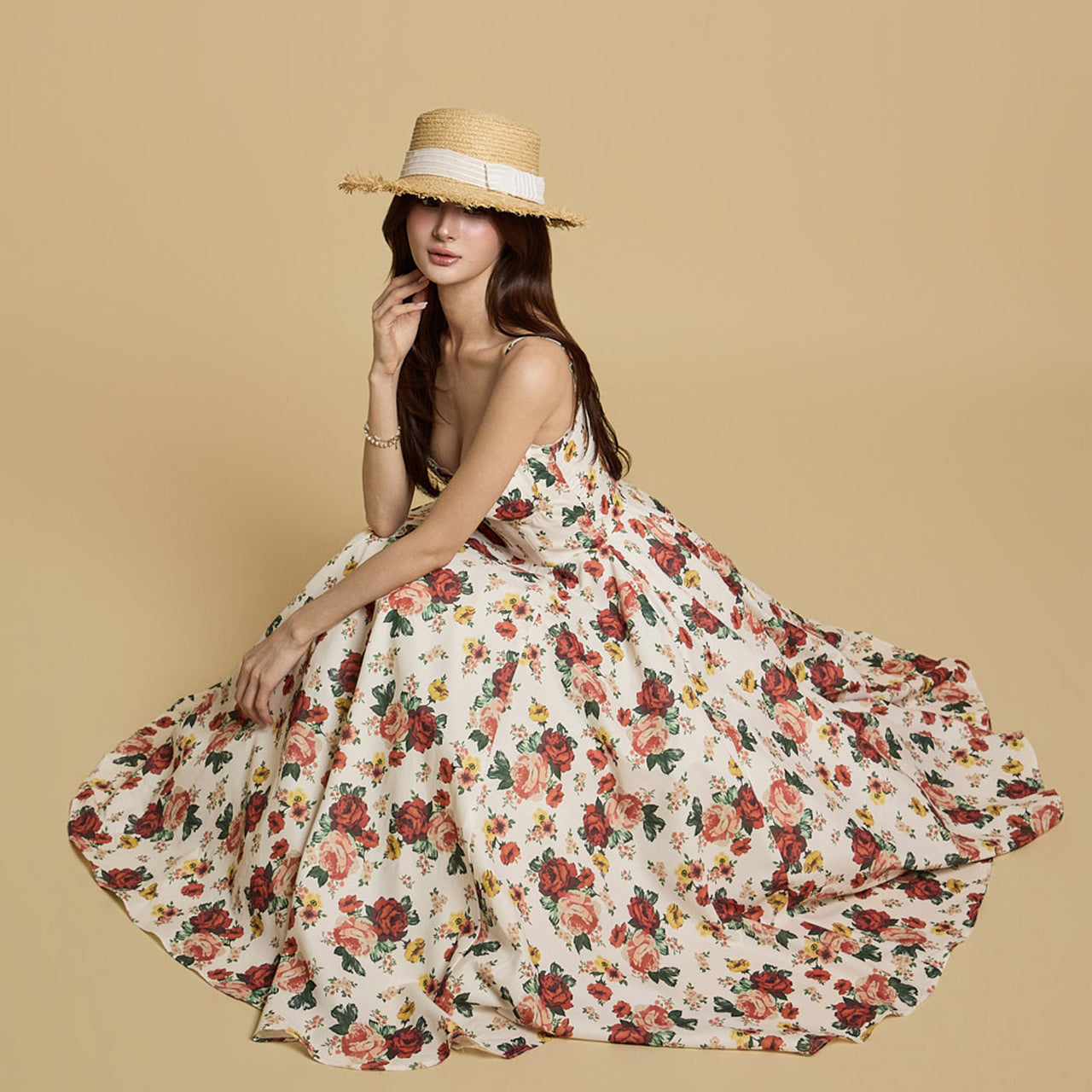 D5274 フローラルドレス