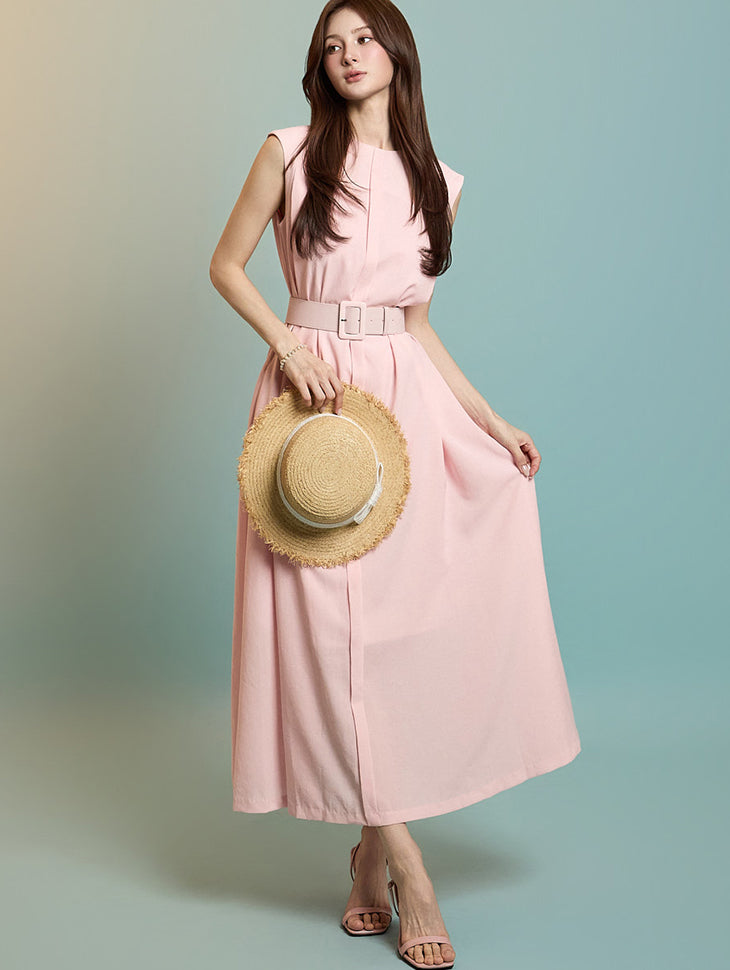 D5275 无袖连衣裙(含腰带)