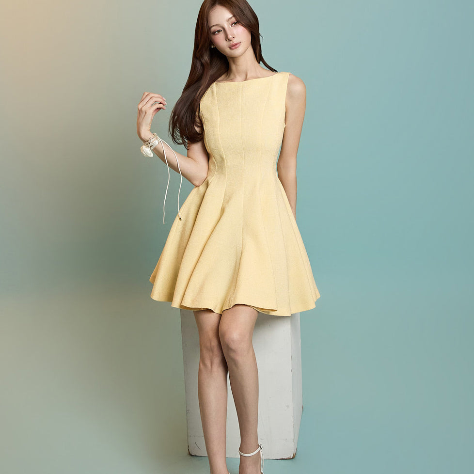 D5282 ペプラムドレス