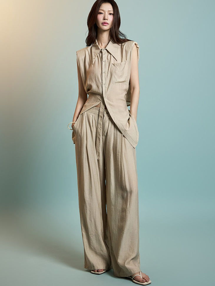 D5293 Seersucker Two Piece Set