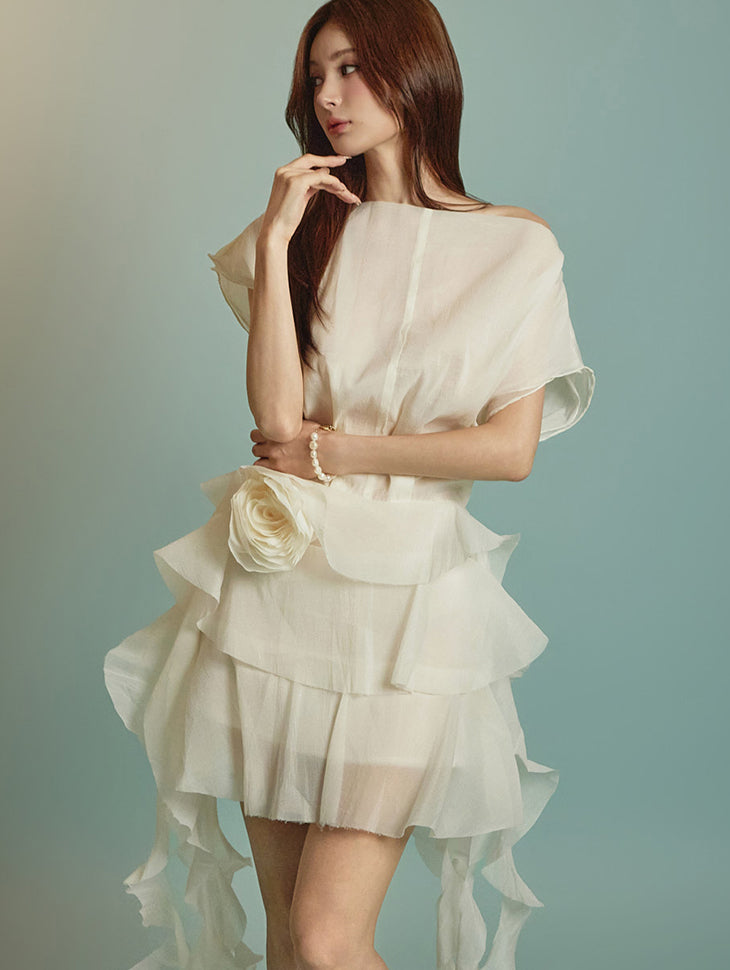 D5335 Chiffon Mini Dress