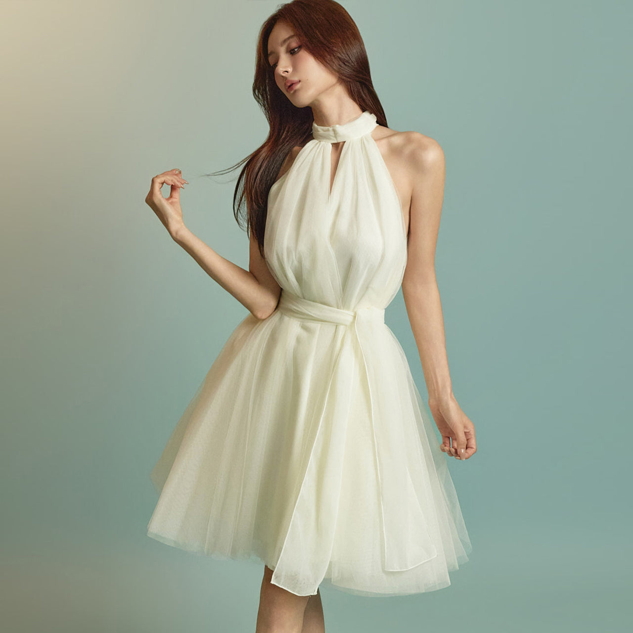 D5336 Sleeveless Dress with Strap