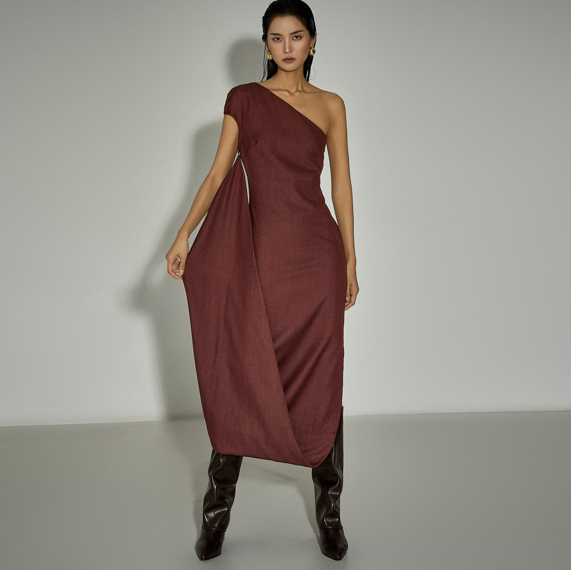 D5363 One-Shoulder Dress