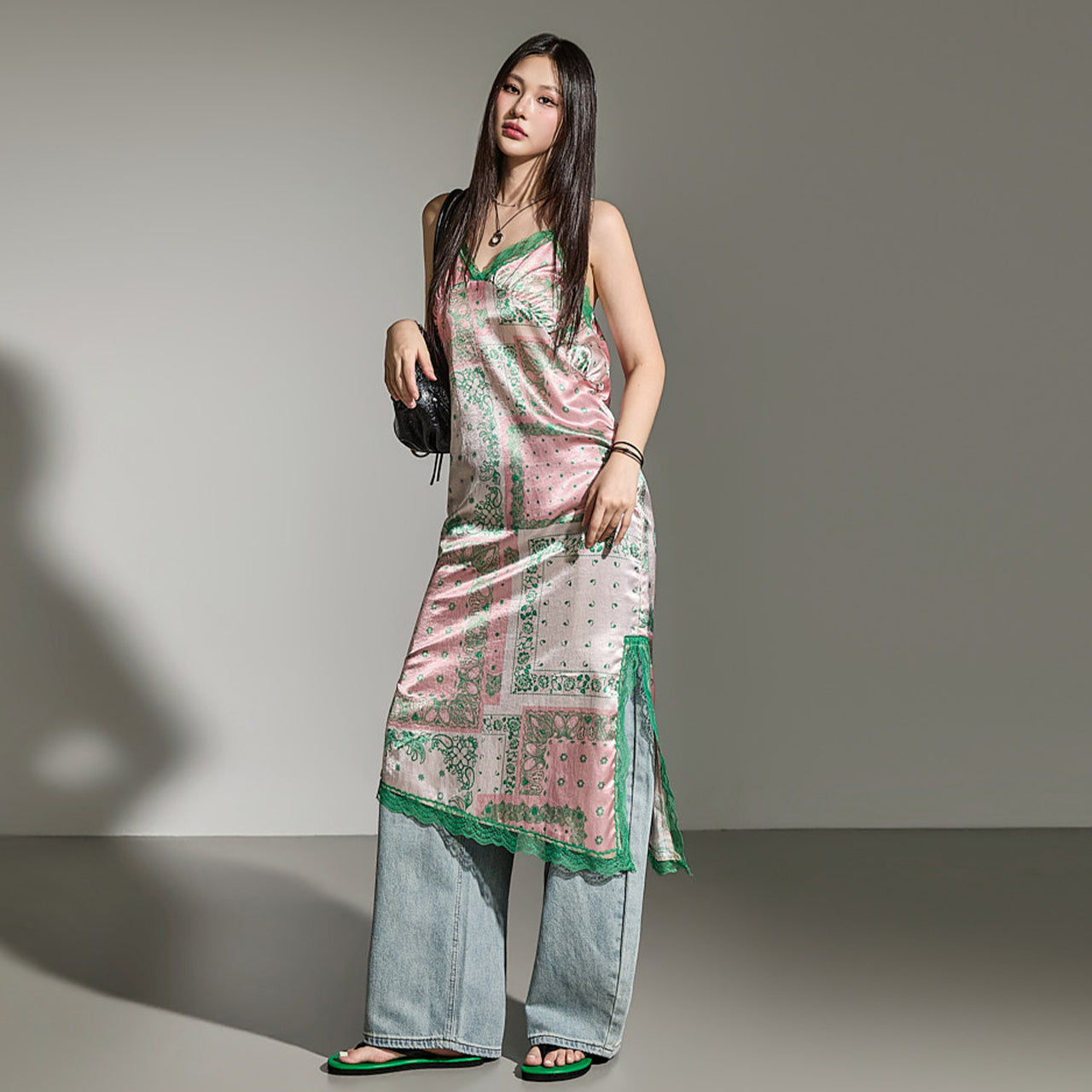 D5653 Paisley Slip Dress