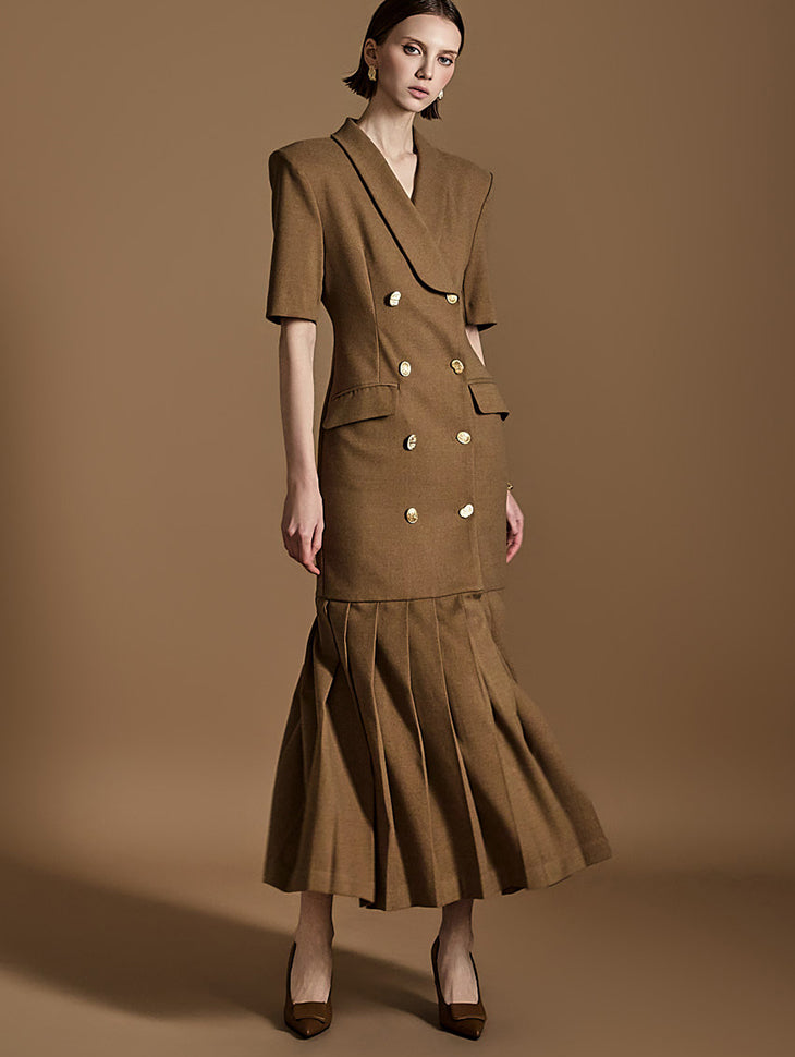 D9512 披肩领连衣裙