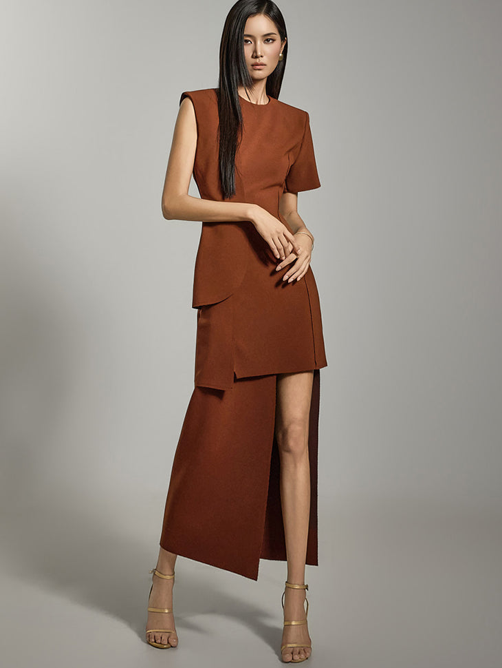 D9526 Asymmetric Layered Dress