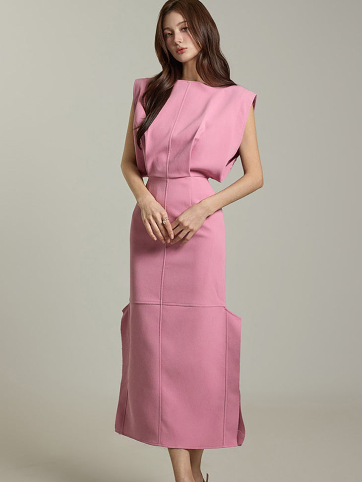 D9530 缝线连衣裙