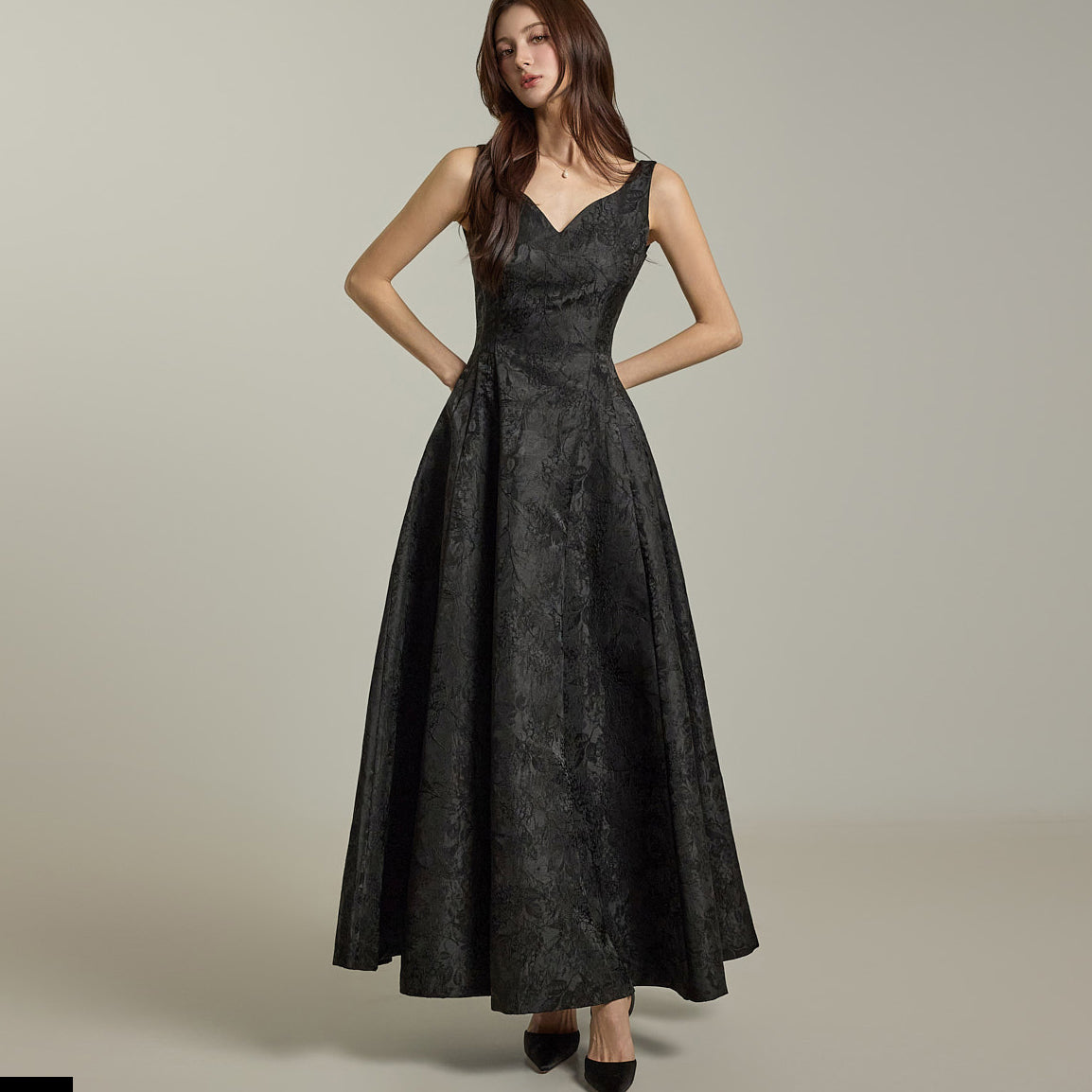 D9532 フラワージャカードドレス