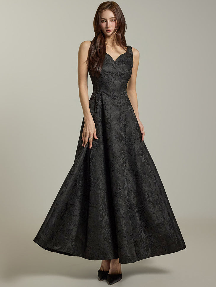 D9532 フラワージャカードドレス