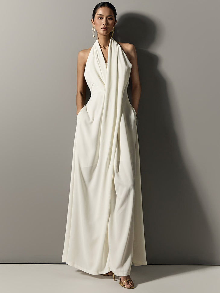 D9535 ホルターネックドレス