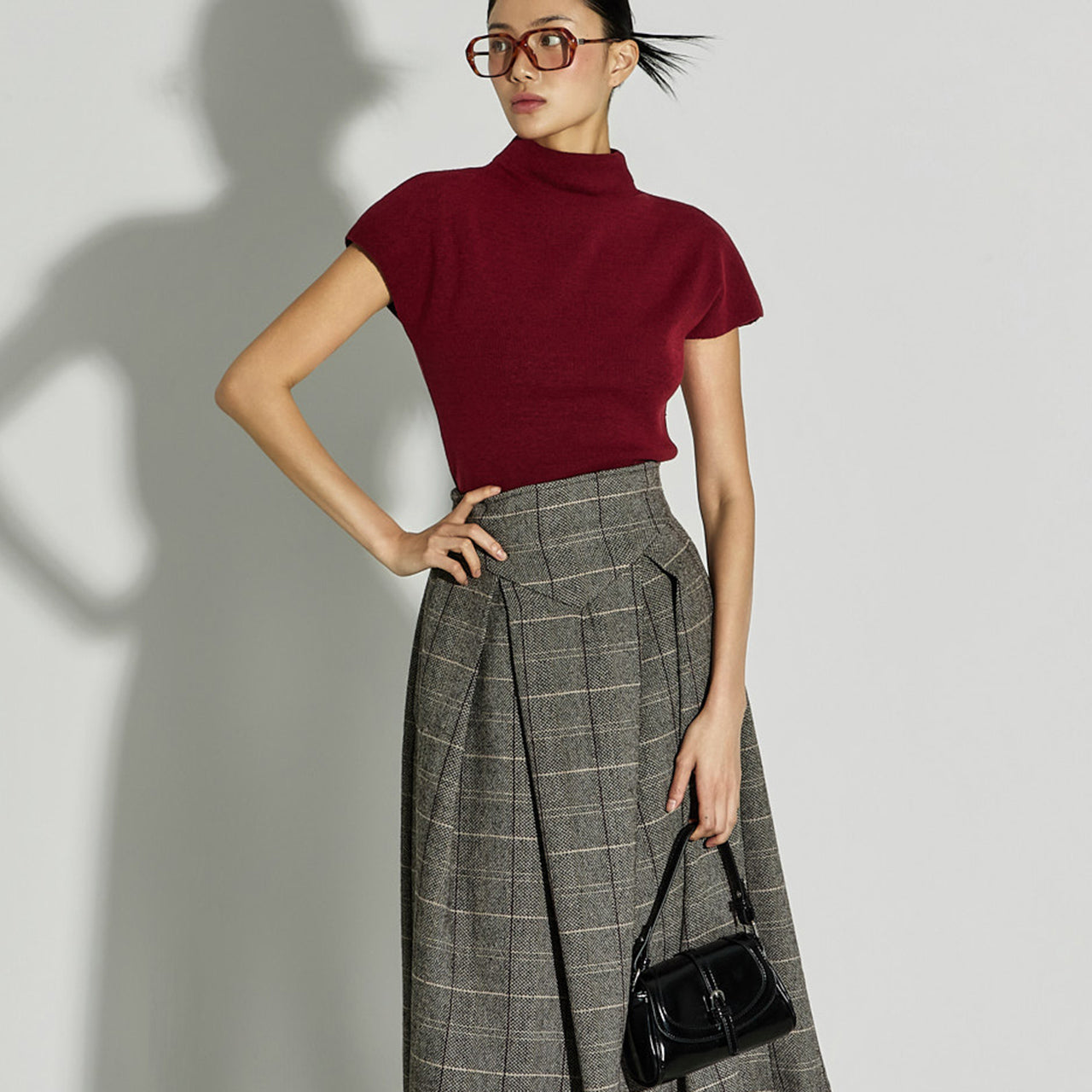 E3657 Mock Neck Knit