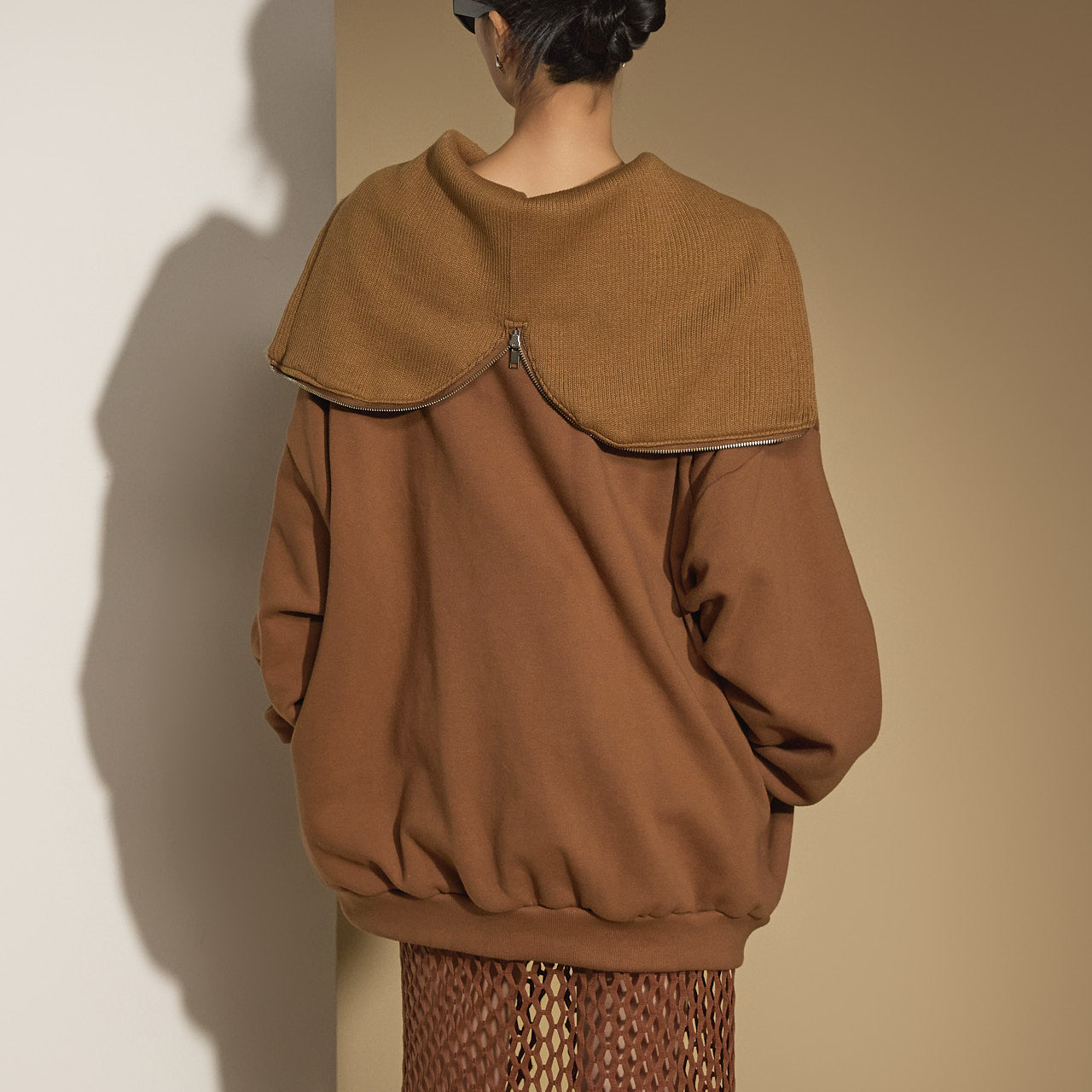 E3688 セーラーカラー裏起毛スウェットシャツ