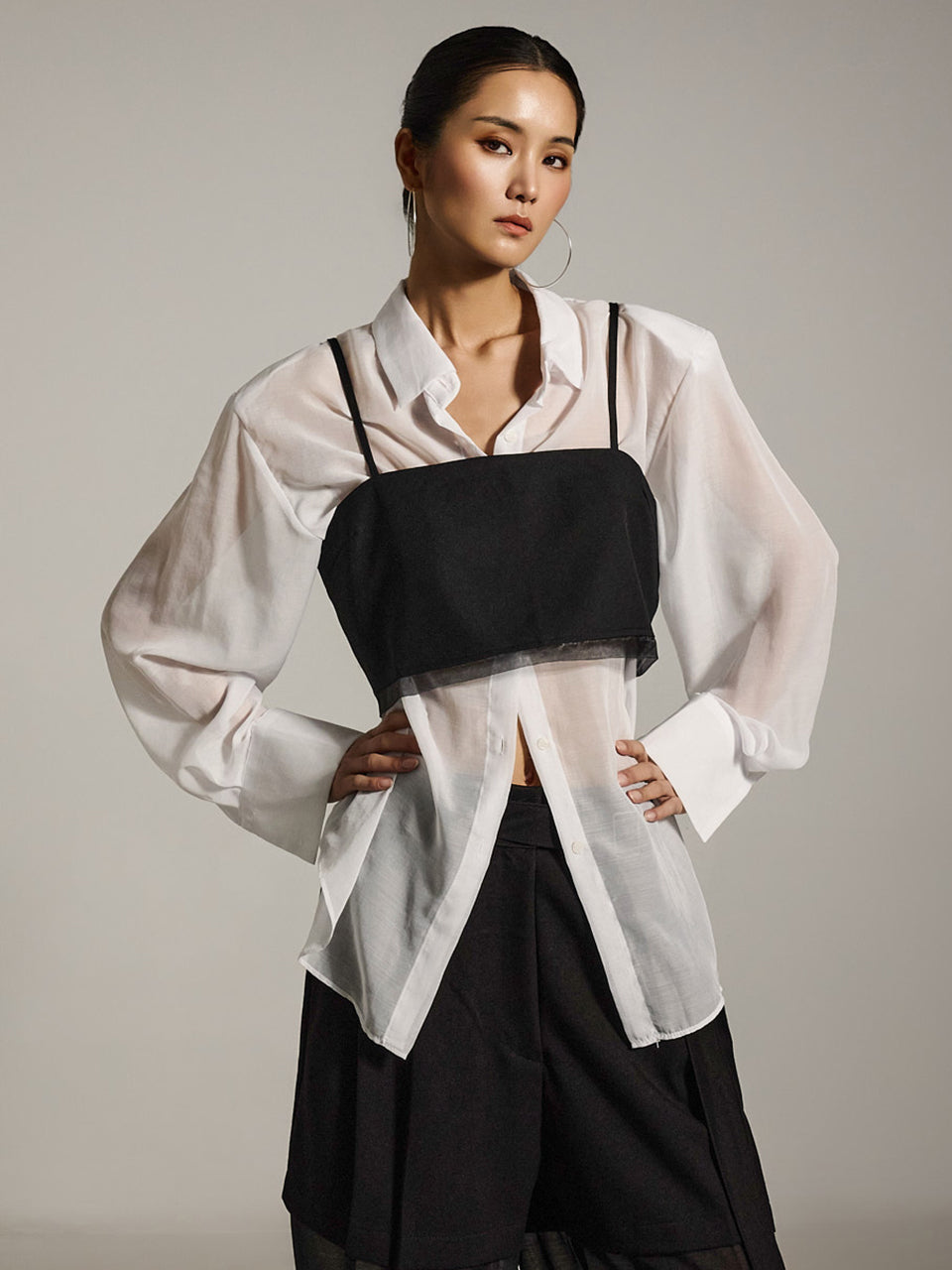 E3705 欧根纱紧身胸衣