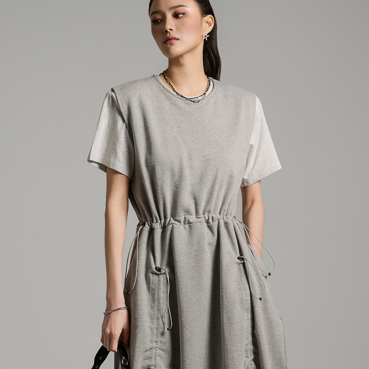 E3733 クロップド半袖Tシャツ