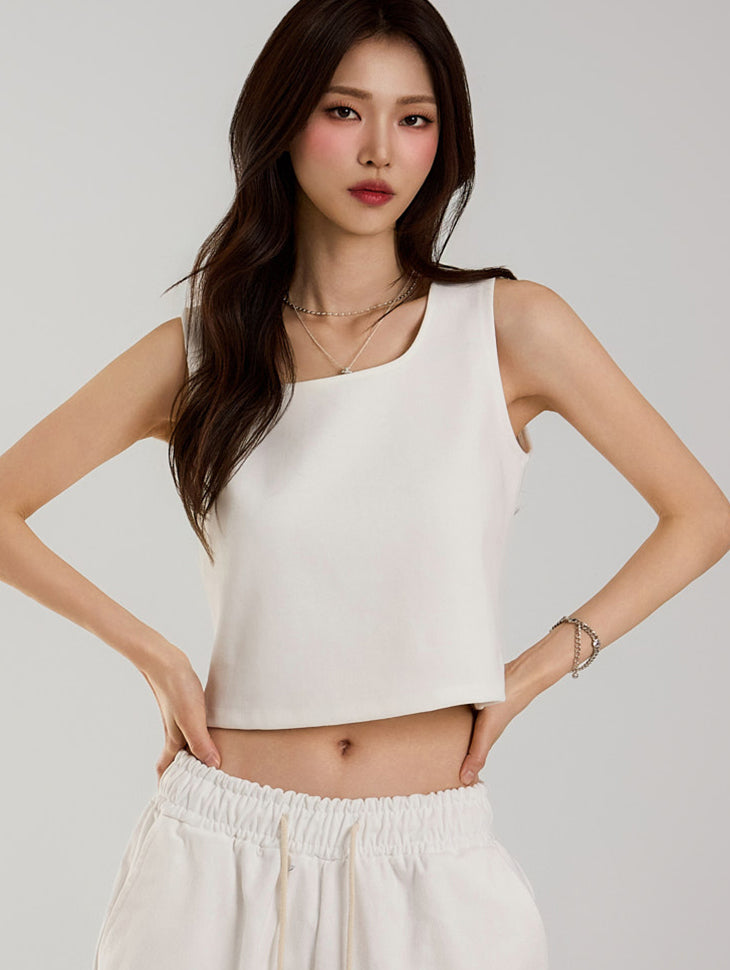 E3742 短款无袖上衣