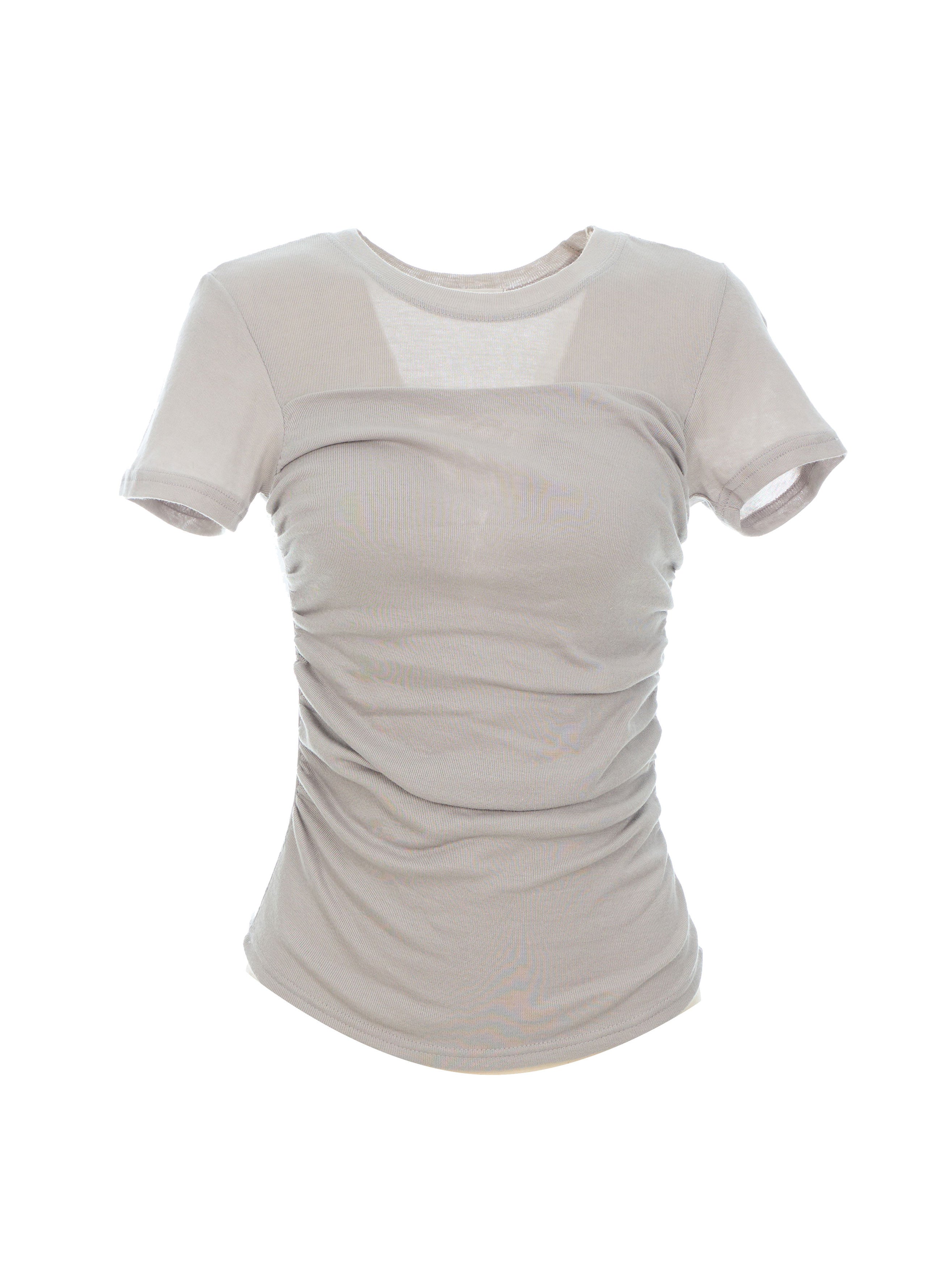 E3746 Shirring T-shirt