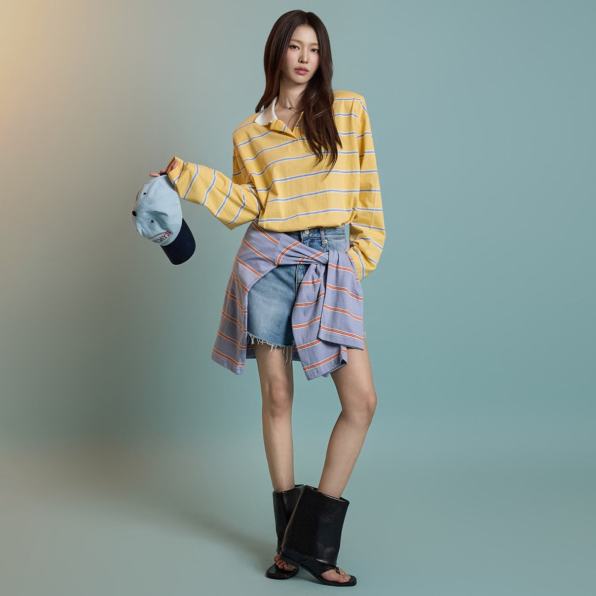 E3770 领条纹上衣