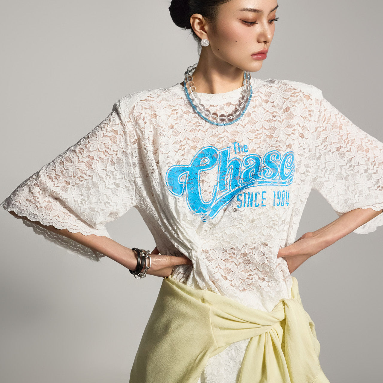 E3788 レースTシャツ